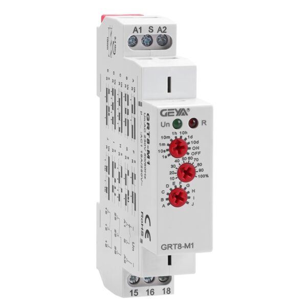 GRT8-M1-230-2 (复制) GEYA Multifunction Time Relay 16 Amp AC