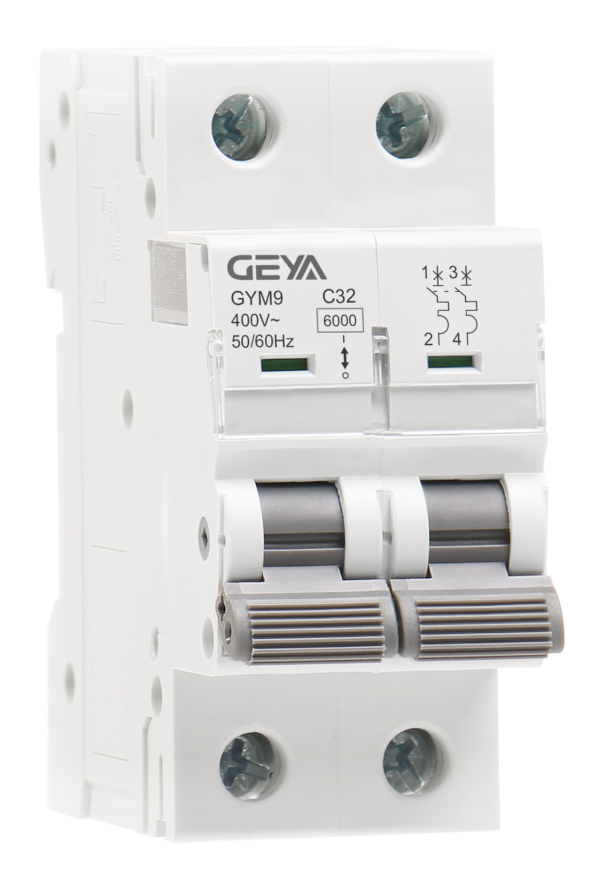 GYM9-6000 2P 侧面 GEYA MCB 2POLE 16-32 Amp AC