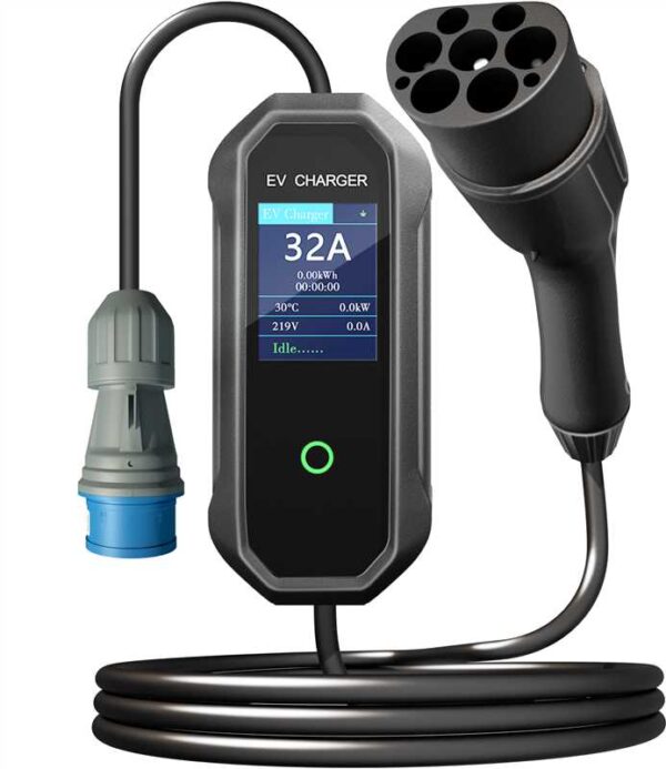 EV Wi-Fi Portable Charger, 5M GBT gun, ECC plug (7KW)