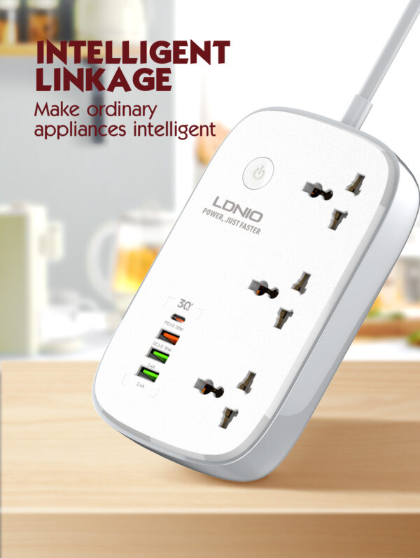 LDNIO SCW3451 - Wi-Fi Smart power strip 3 outlets