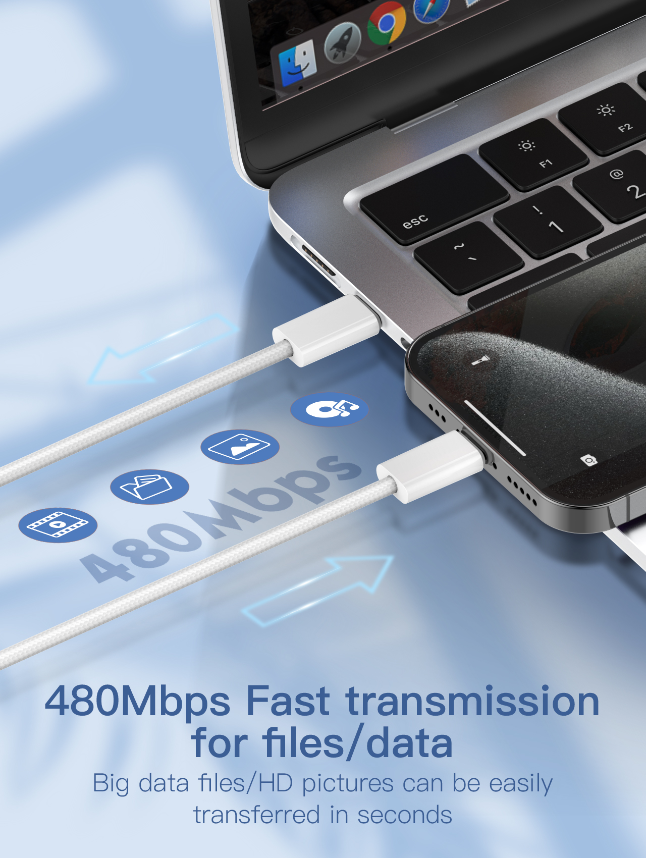 LDNIO LC901C/LC902 - 2M 65W Data Cable - Image 4