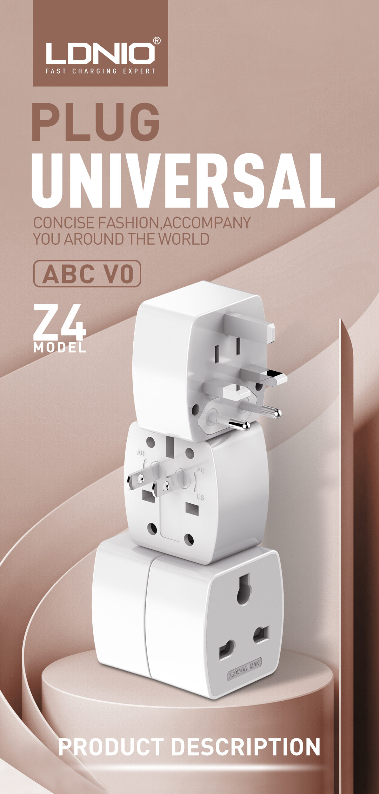 LDNIO Z4- Universal Travel adapter - Image 2