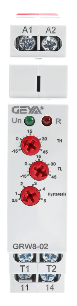 GRW8-02-240-1 GEYA GRW8-02 Temperature Range Control Relay 16 Amp AC