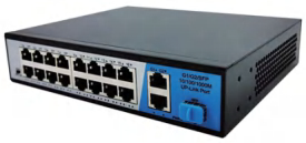 Unmanaged Switch 16 FE POE Ports + (2 GE +1SFP) Uplink