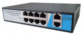 Unmanaged Switch 8 GE POE Ports + 2 GE Uplink