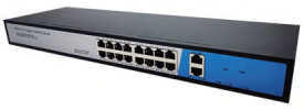 Unmanaged Switch 16 GE POE Ports + (2 GE + 2 SFP) Uplink