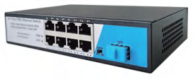 Unmanaged Switch 8 GE POE Ports + 1 SFP Uplink