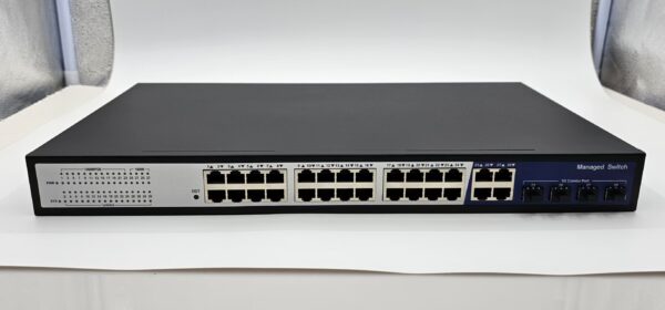 WEB Managed Switch 24 GE POE Ports + 4 GE / SFP Uplink