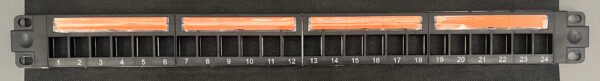 1 CAT6 Distribution Frame with Cat6 RJ45 Connectors