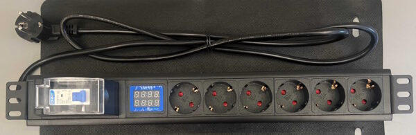 Power PDU 6 EU Socket, VA meter display with MCB C16