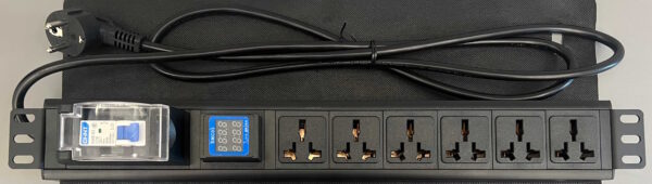 Power PDU 6 Universal Socket, Hot-Swap VA meter display with MCB C16
