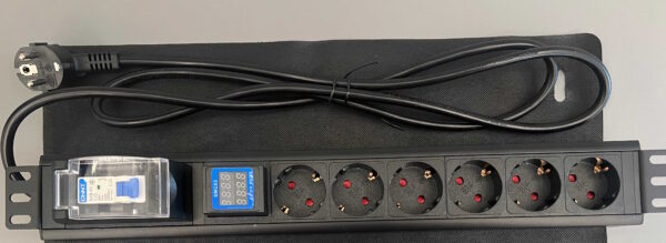 Power PDU 6 EU Socket, Hot-Swap VA meter display with MCB C16